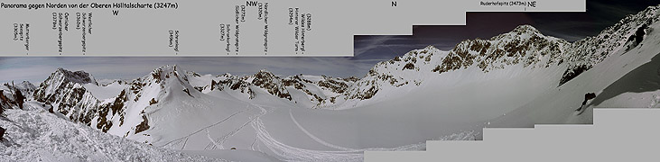 Panorama vom Skidepot gegen Norden (290KB)